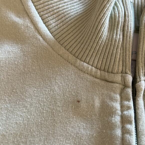 Prospirit Green Knit Jacket with Embroidered Flower Woman Size Medium Athletic - Picture 4 of 13